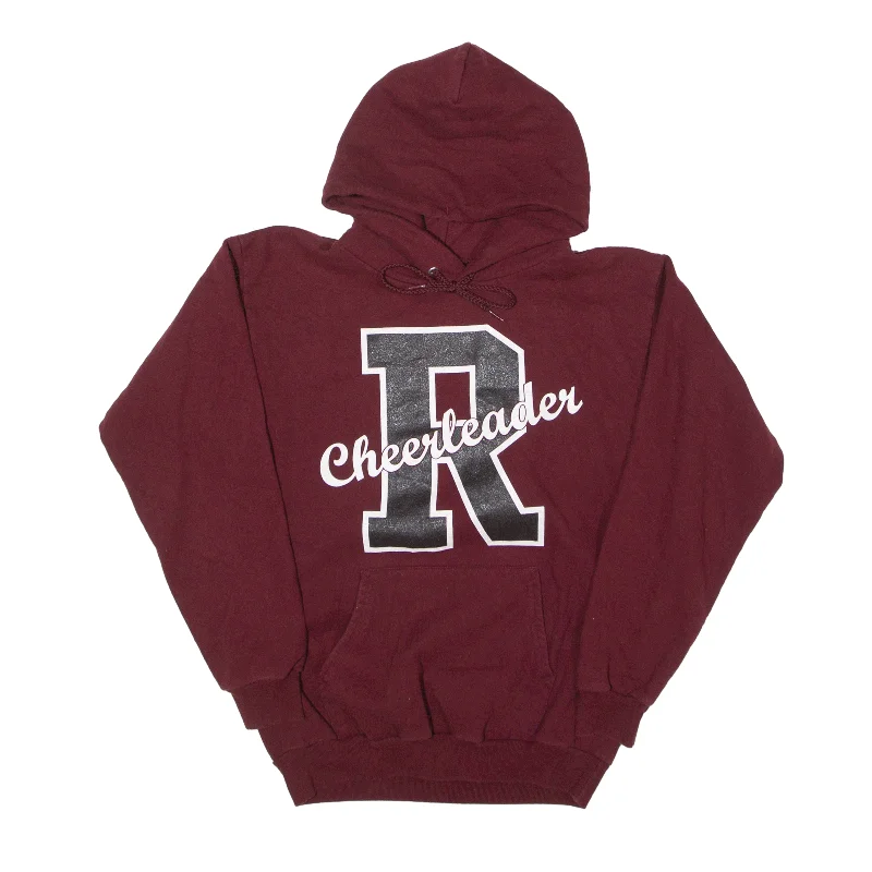 PORT AND COMPANY Cheerleader USA Hoodie Maroon Pullover Womens S Bell Sleeve Stylish PORT AND COMPANY Cheerleader USA Hoodie Maroon Pullover Womens S Bell Sleeve Stylish