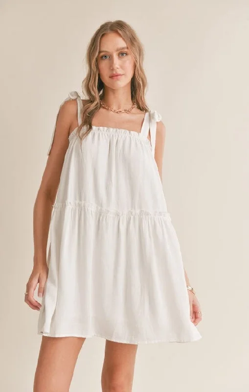 Sadie & Sage Sugarloaf Tiered Dress with Tie Straps