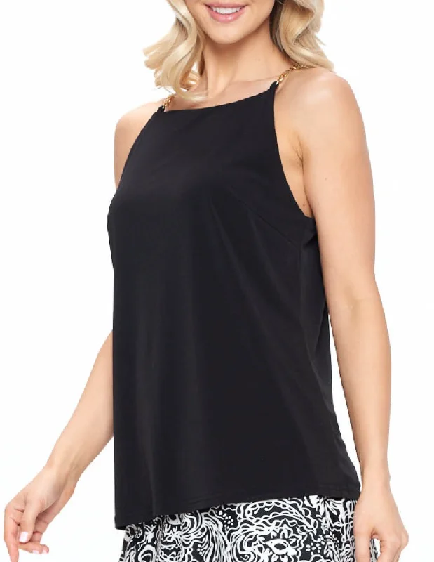 Linked to Me Tank - Black fashionable tank top