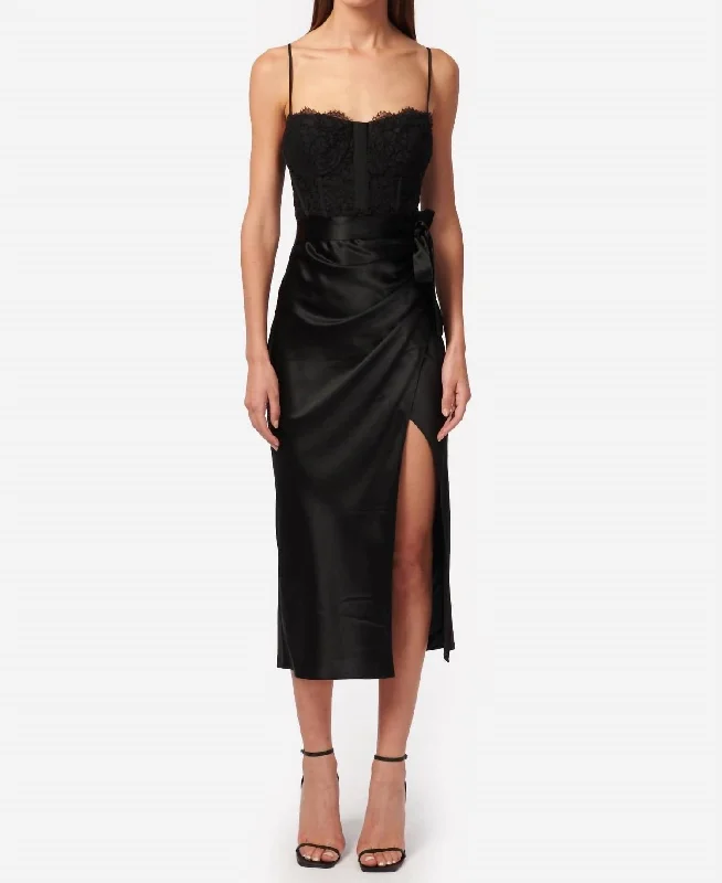 Tricia Corset Dress In Black