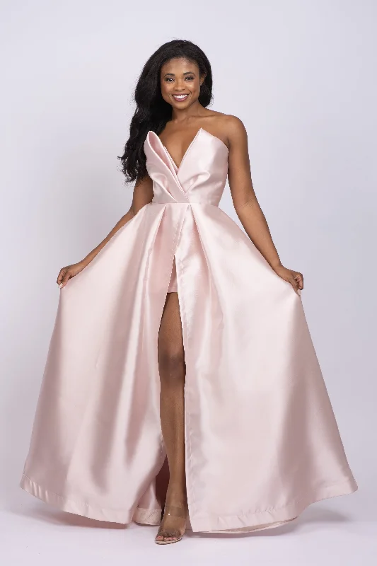 Nicole Bakti Dress 7204 in Blush