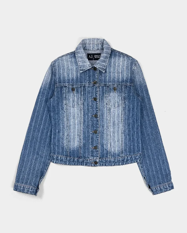 Armani Washed Indigo Denim Jacket 1990's Denim Jacket Leather Jacket Suede Jacket