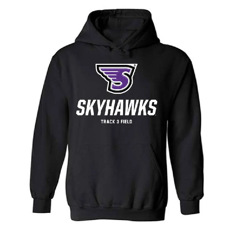 Stonehill - NCAA Women's Track & Field (Outdoor) : Morgan Correia - Classic Shersey Hooded Sweatshirt Hoodie with Metallic Shiny Futuristic