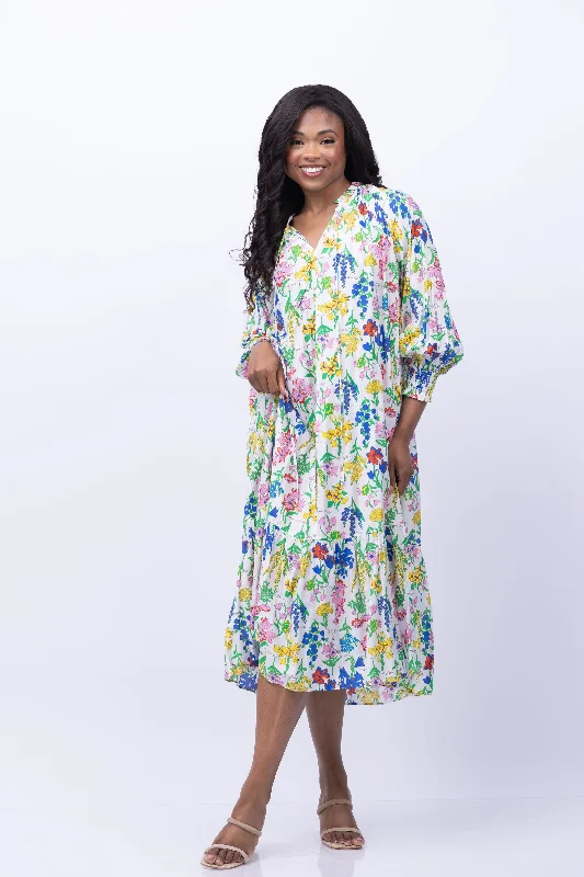 DVF Fortina Dress in Botanicals