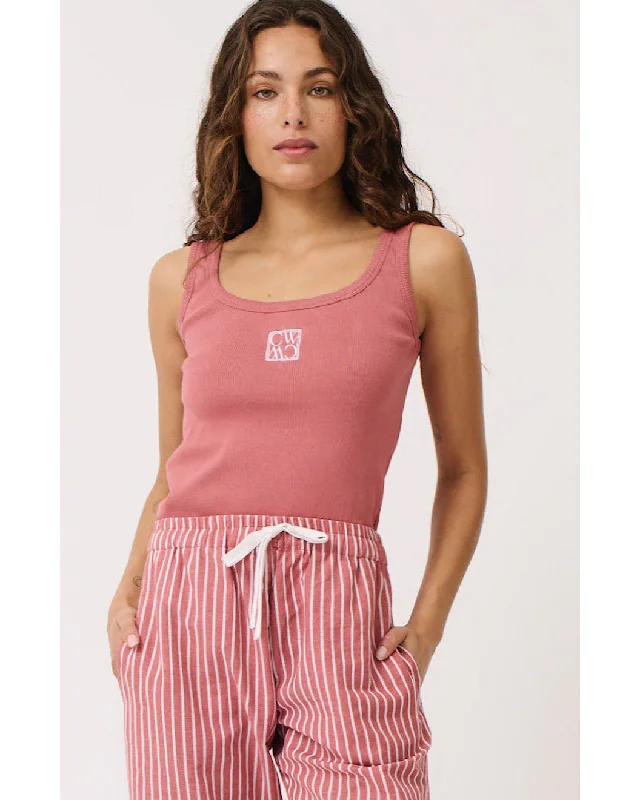 Cartel & Willow Tarrah Tank - Dusty Rose sexy tank top