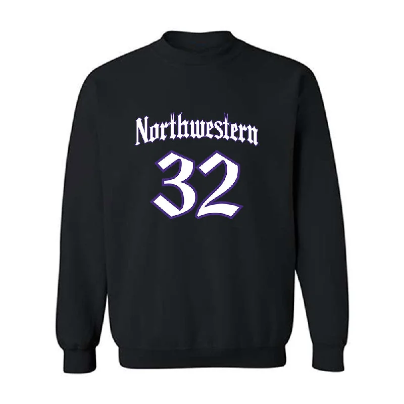 Northwestern - NCAA Women's Fencing : Anna Biasco - Crewneck Sweatshirt Hoodie with Hem Patch Decorative Personalized Northwestern - NCAA Women's Fencing : Anna Biasco - Crewneck Sweatshirt Hoodie with Hem Patch Decorative Personalized