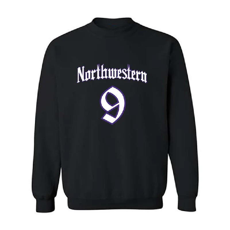 Northwestern - NCAA Women's Fencing : Celia Crompton - Crewneck Sweatshirt Hoodie with Hem Embroidery Detailed Premium Northwestern - NCAA Women's Fencing : Celia Crompton - Crewneck Sweatshirt Hoodie with Hem Embroidery Detailed Premium