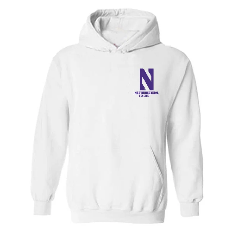 Northwestern - NCAA Women's Fencing : Rowan Park - Classic Shersey Hooded Sweatshirt Hoodie with Patch Decorative Personalized Northwestern - NCAA Women's Fencing : Rowan Park - Classic Shersey Hooded Sweatshirt Hoodie with Patch Decorative Personalized