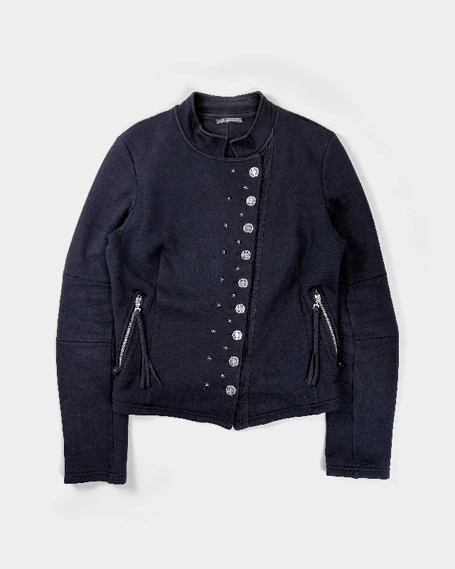 Marithé Francois Girbaud Stars Embroidery Cotton Jacket 2000's Jersey Jacket Tulle Jacket Batik Jacket