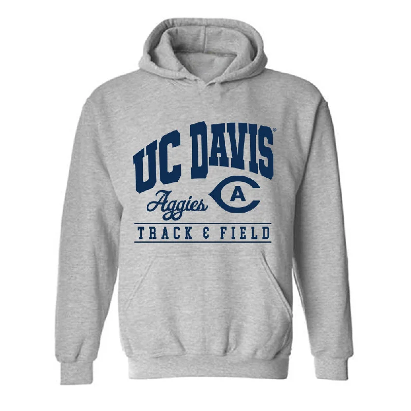 UC Davis - NCAA Women's Track & Field : Chinyere Egbuziem - Classic Shersey Hooded Sweatshirt Hoodie with Longline Fit Extended Stylish