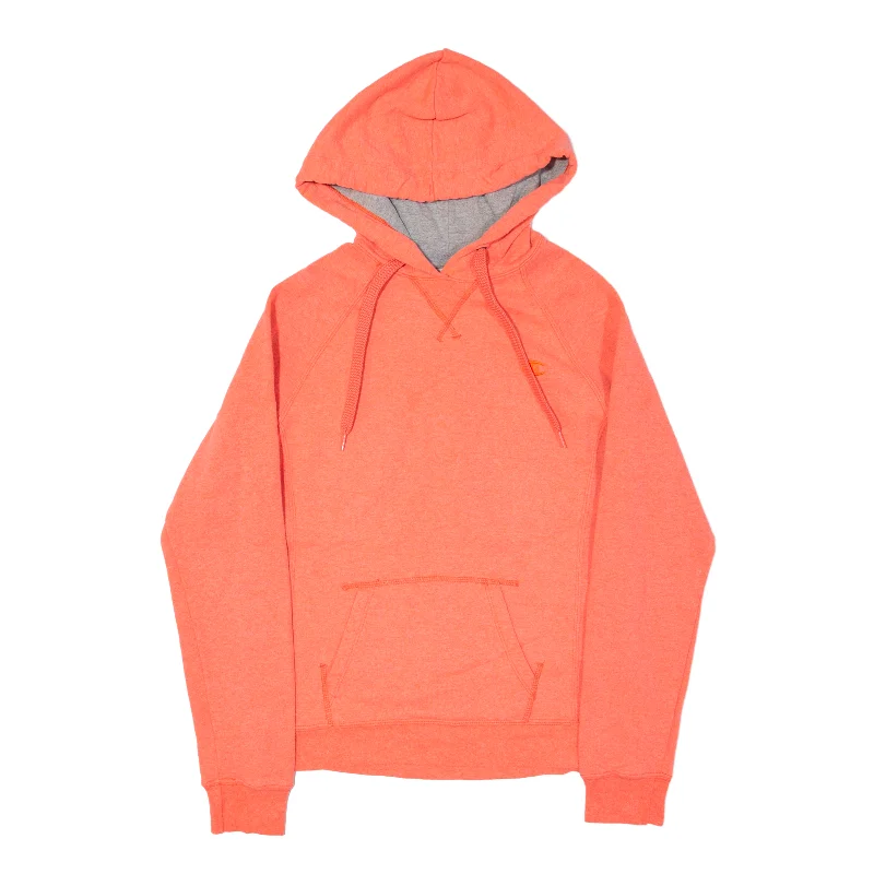 CHAMPION Eco Hoodie Orange Pullover Womens M Shirred Sleeve Feminine