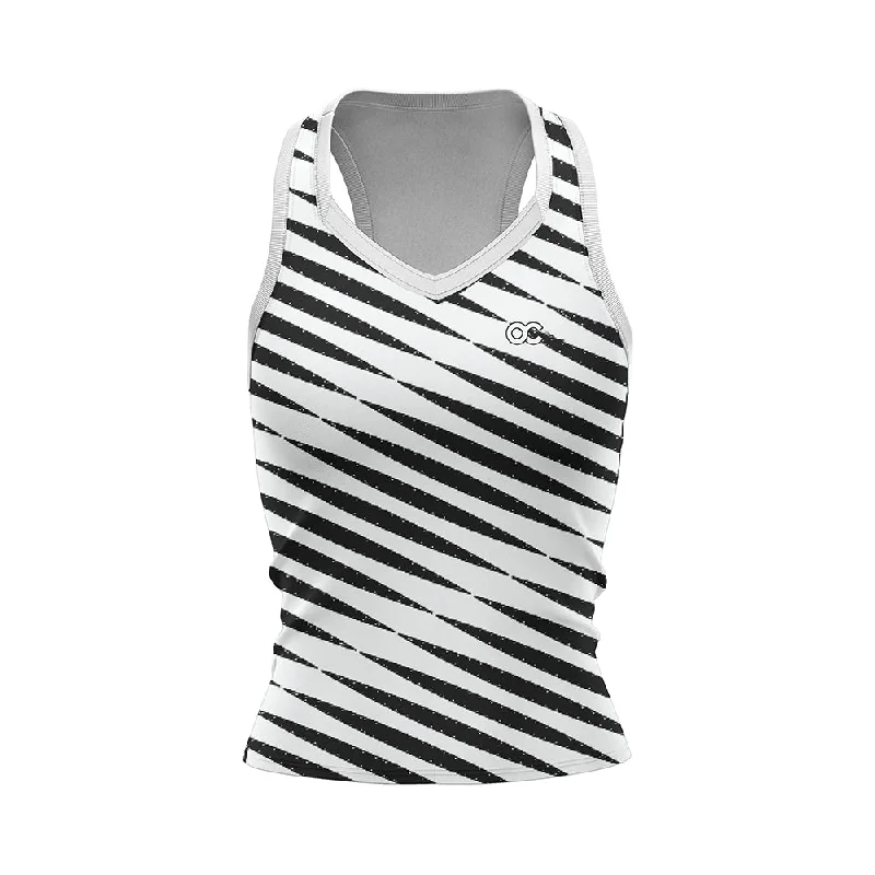 ONCOURT PERFORMANCE TANKTOP - BLACK AND WHITE flexible tank top