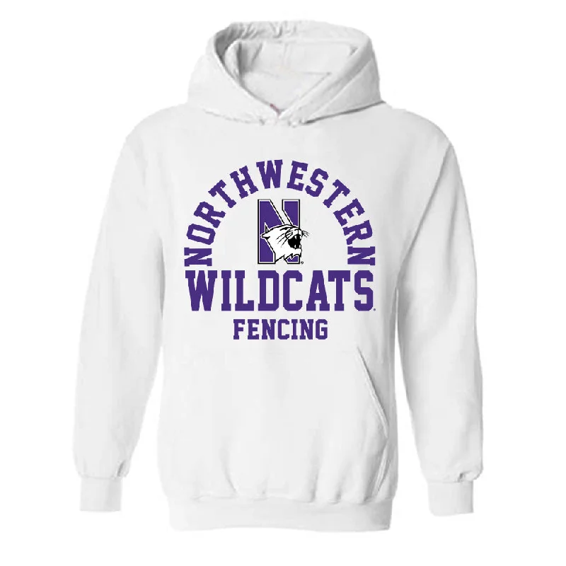 Northwestern - NCAA Women's Fencing : Rowan Park - Classic Shersey Hooded Sweatshirt Hoodie with Neon Bright Vibrant Northwestern - NCAA Women's Fencing : Rowan Park - Classic Shersey Hooded Sweatshirt Hoodie with Neon Bright Vibrant