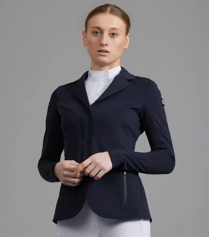 PEI Quarto Ladies Competition Jacket - Navy Nylon Fabric Polyester Fabric Spandex Fabric