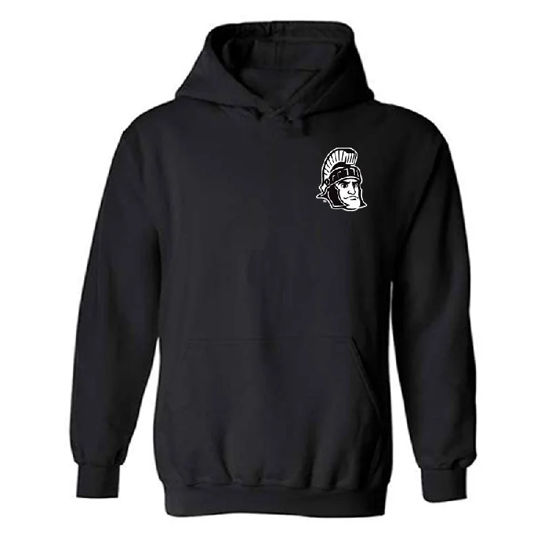 Michigan State - NCAA Women's Track & Field : Savannah Breitwiser - Hooded Sweatshirt Hoodie with Snap Buttons Easy Quick