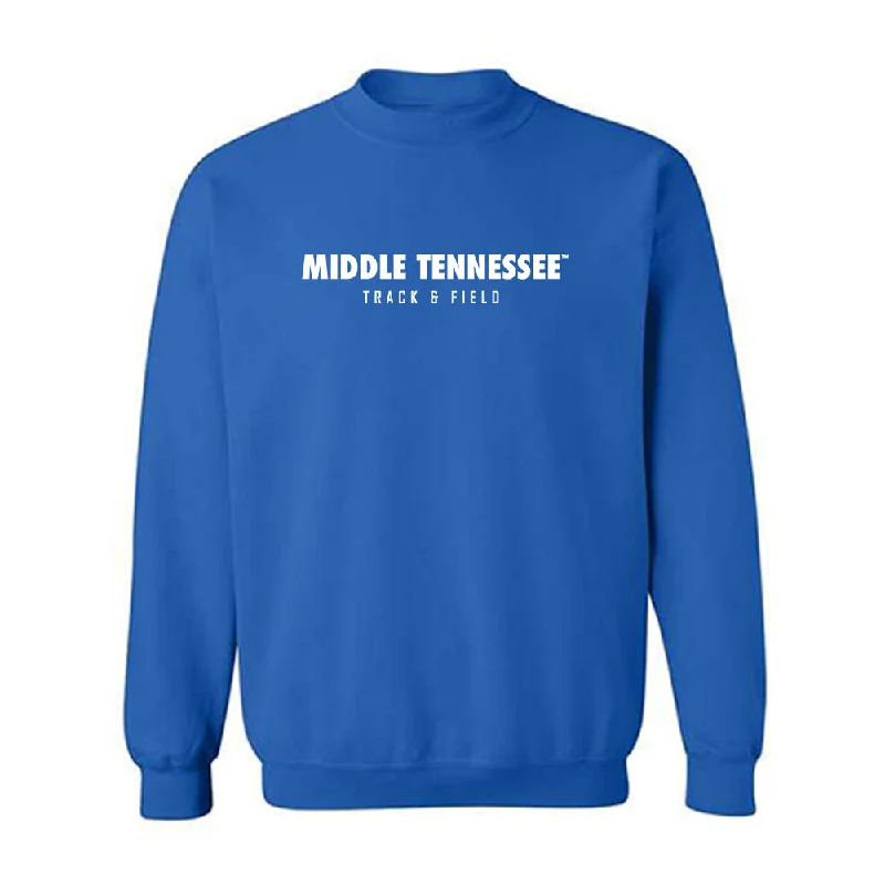 MTSU - NCAA Women's Track & Field : Xarya Udoumana - Classic Shersey Crewneck Sweatshirt Hoodie with Hem Detail Decorative Unique