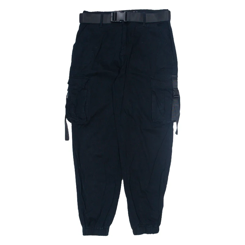 FB SISTER Cargo Jogger Belted Trousers Black Regular Tapered Womens W30 L27 Trousers Bootcut Casual FB SISTER Cargo Jogger Belted Trousers Black Regular Tapered Womens W30 L27 Trousers Bootcut Casual