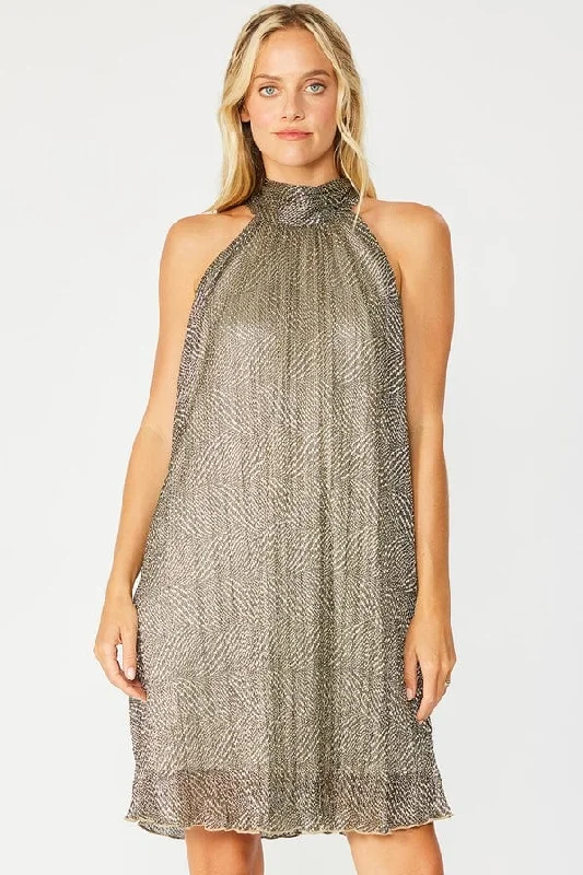 FSL Apparel Halter Neck Swing Dress