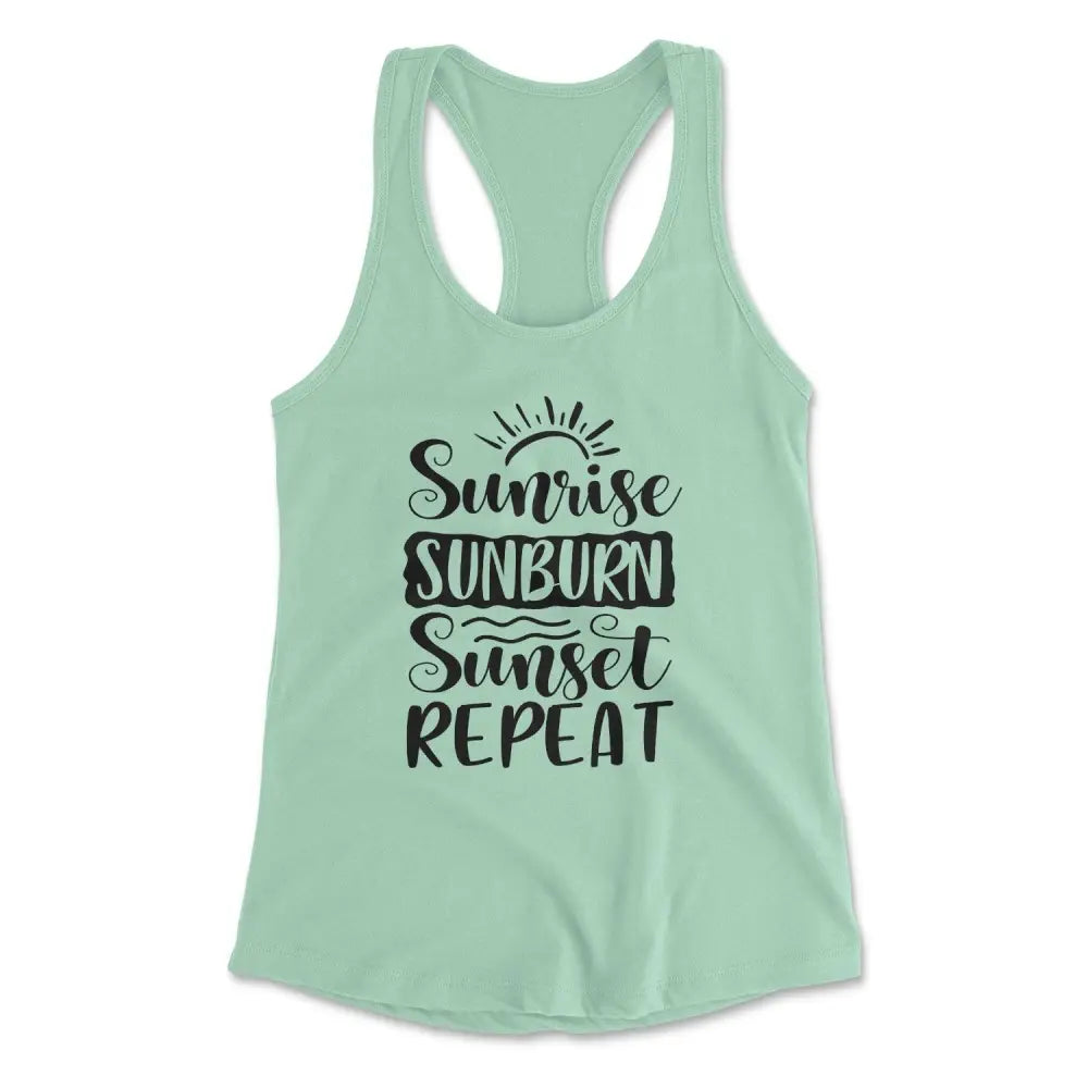 Sunrise sunburn sunset tank high neck tank