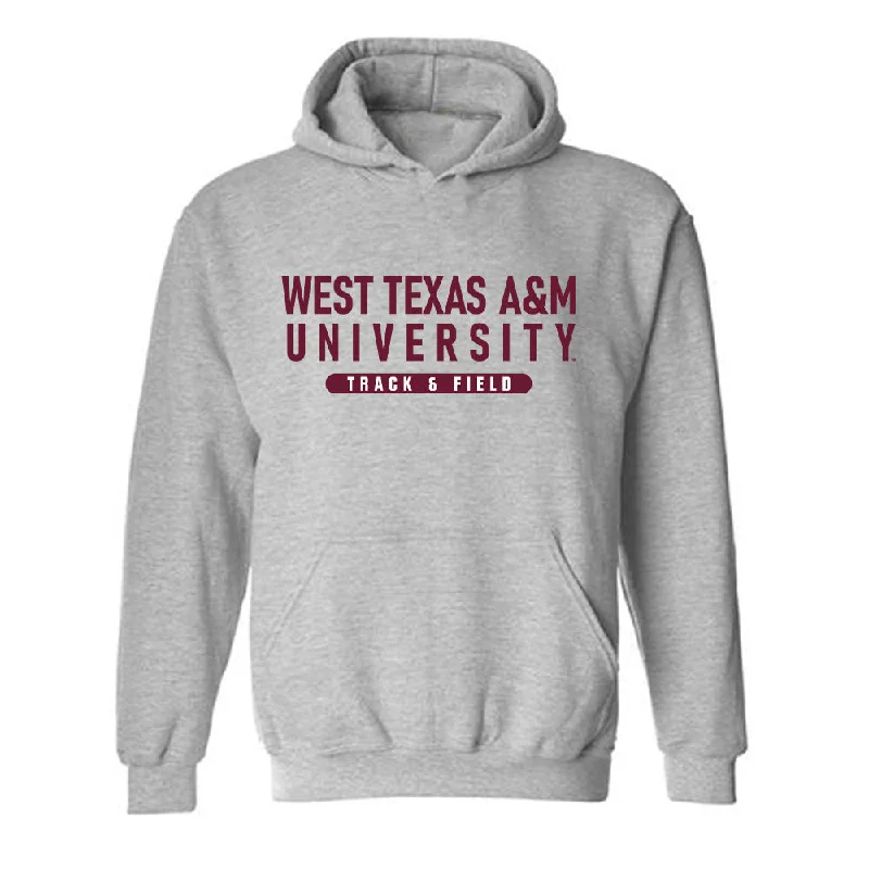 WTAMU - NCAA Women's Track & Field : Asana Hamidu - Hooded Sweatshirt Hoodie with Applique Textured Unique