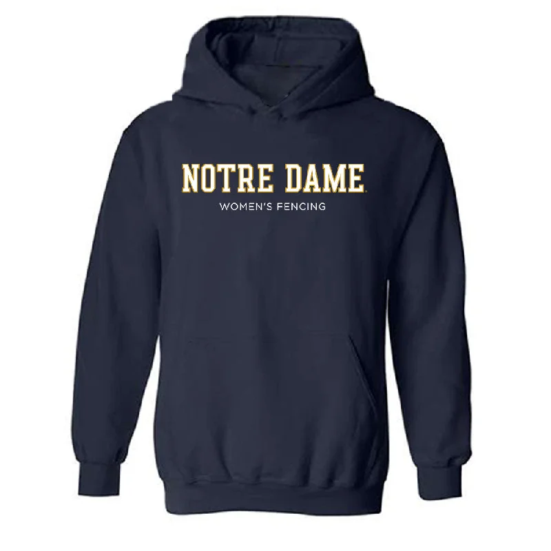 Notre Dame - NCAA Women's Fencing : Atara Greenbaum - Classic Fashion Shersey Hooded Sweatshirt Hoodie with Toggle Buttons Decorative Unique Notre Dame - NCAA Women's Fencing : Atara Greenbaum - Classic Fashion Shersey Hooded Sweatshirt Hoodie with Toggle Buttons Decorative Unique