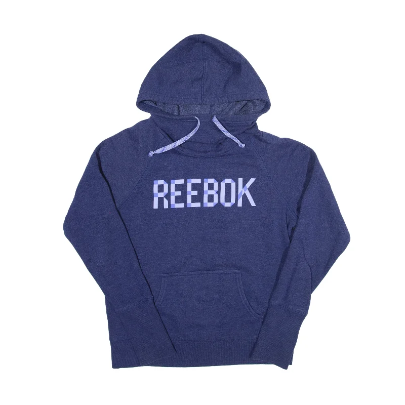 REEBOK Hoodie Blue Pullover Womens M Oblong Neck Pullover