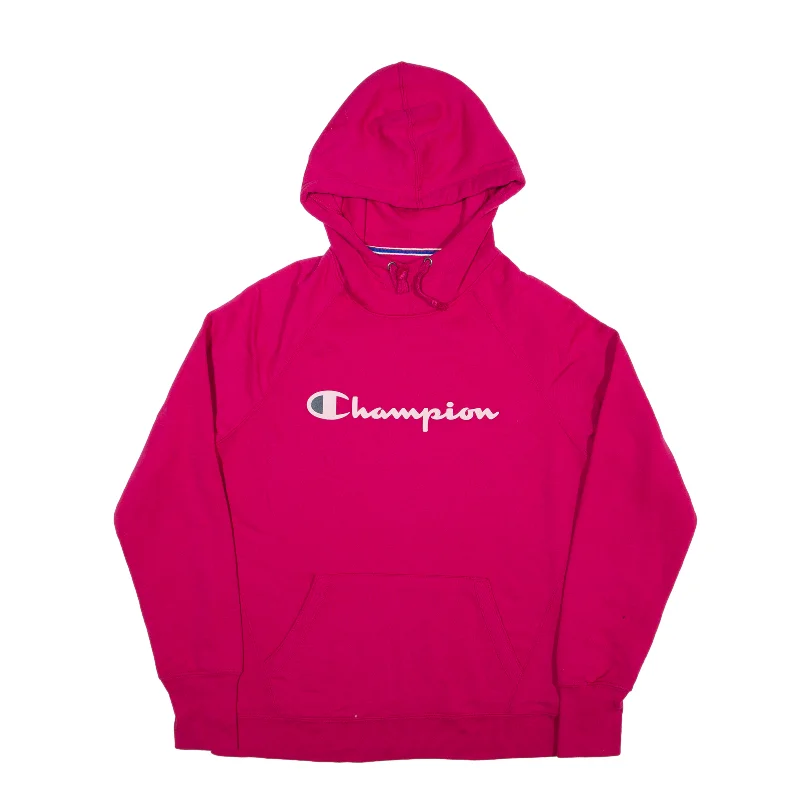 CHAMPION Hoodie Pink Pullover Womens M Cold Shoulder Design