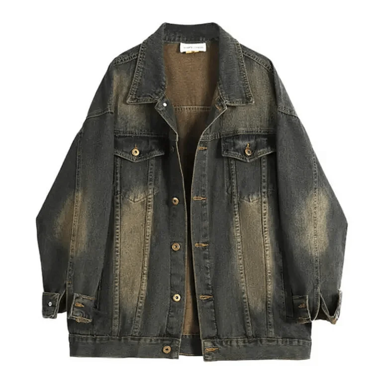 Rusty Denim Oversized 80s Vintage Grunge Aesthetic Jacket Rayon Jacket Velvet Jacket Corduroy Jacket