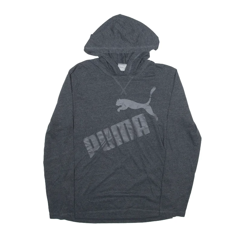 PUMA Hoodie Grey Pullover Womens S Polo Neck Sweater