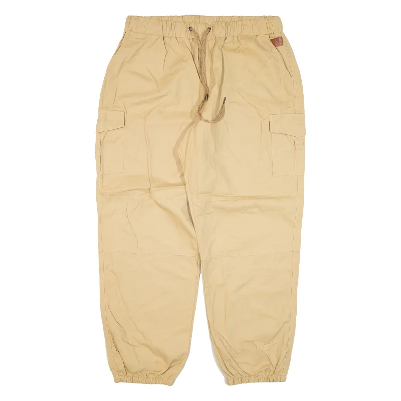 SOMTHRON Cargo Double-knee Workwear Trousers Beige Loose Tapered Womens W34 L28 Trousers Sale Discount SOMTHRON Cargo Double-knee Workwear Trousers Beige Loose Tapered Womens W34 L28 Trousers Sale Discount