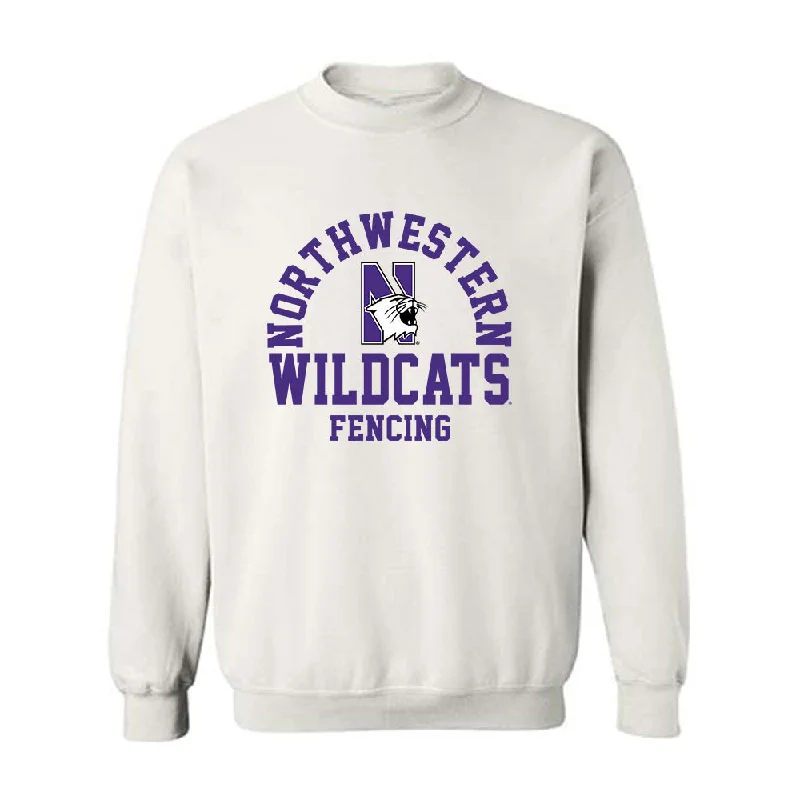 Northwestern - NCAA Women's Fencing : Rowan Park - Classic Shersey Crewneck Sweatshirt Hoodie with Sequins Glamorous Eye-catching Northwestern - NCAA Women's Fencing : Rowan Park - Classic Shersey Crewneck Sweatshirt Hoodie with Sequins Glamorous Eye-catching