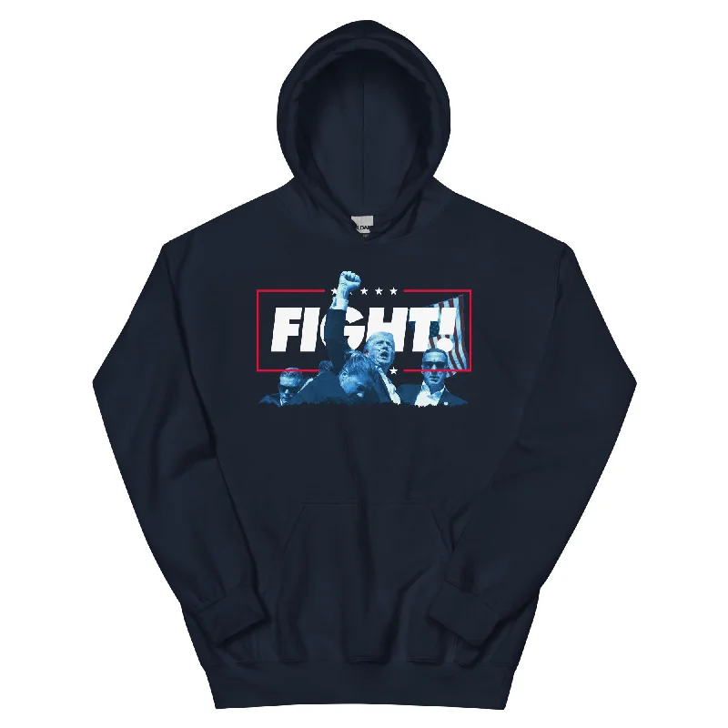 Trump Fight the Good Fight Hoodie Hoodie with Ribbed Hem Stretchable Secure