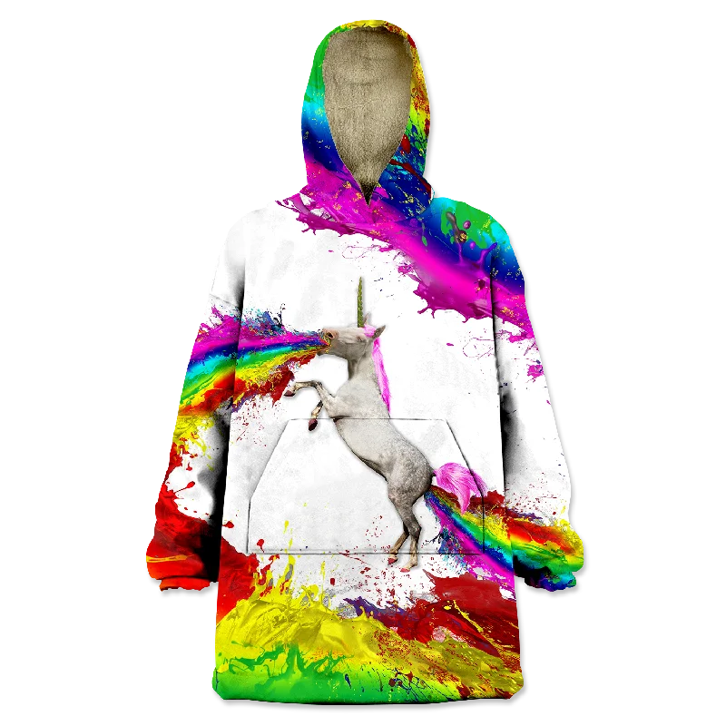 Unicorn Spew Wearable Blanket Hoodie Hoodie with Earth Tones Natural Calm