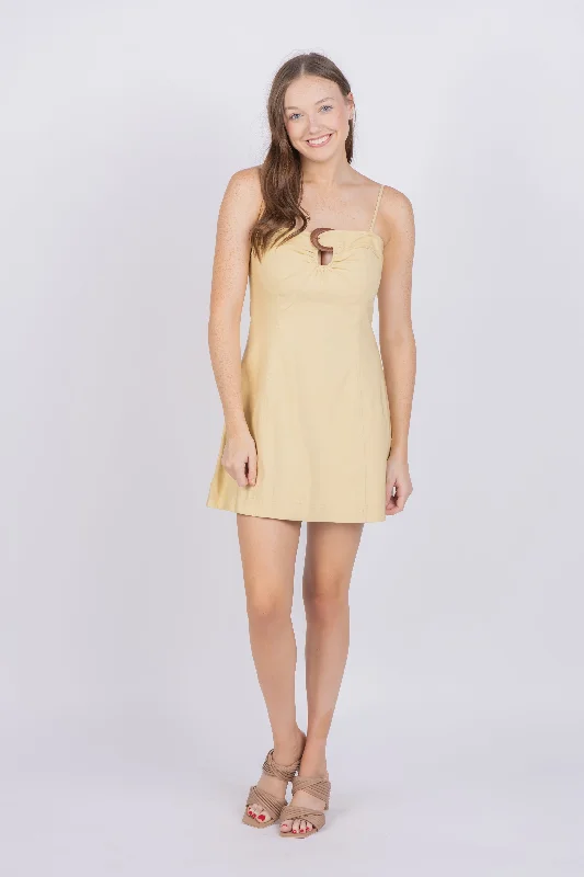 Simkhai Rina Dress in Wheat