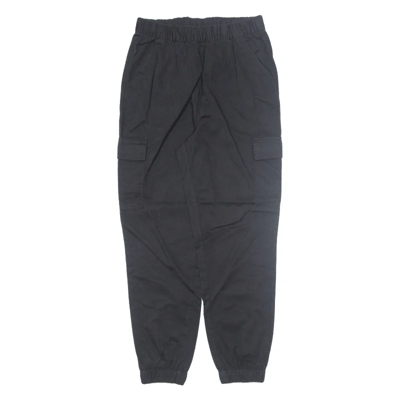 H&M DIVIDED Cargo Trousers Black Relaxed Tapered Womens W30 L28 Trousers Seasonal Trendy H&M DIVIDED Cargo Trousers Black Relaxed Tapered Womens W30 L28 Trousers Seasonal Trendy