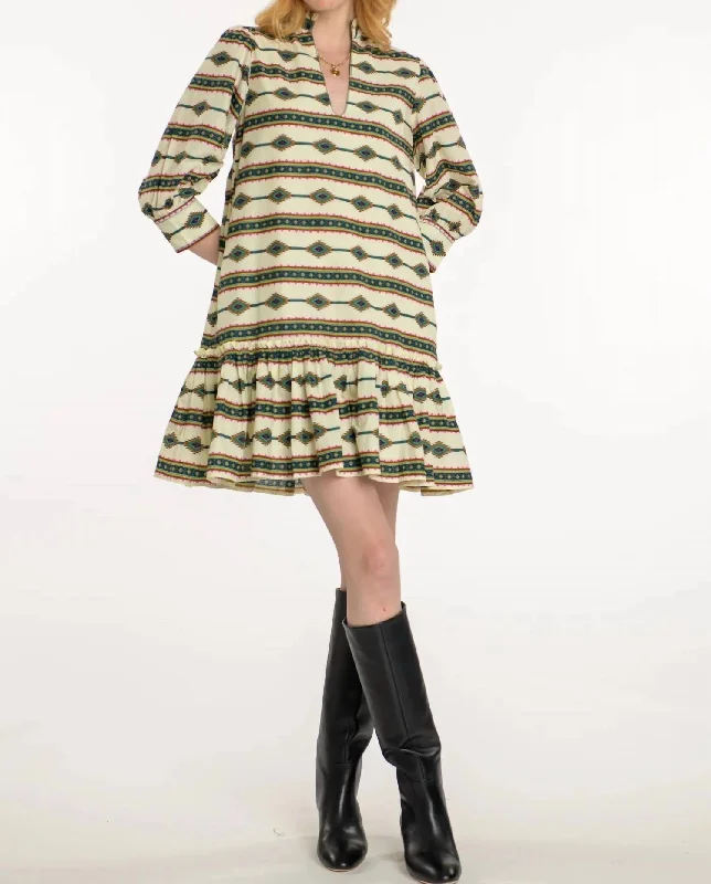 Chloe Dress In Apache Stripe