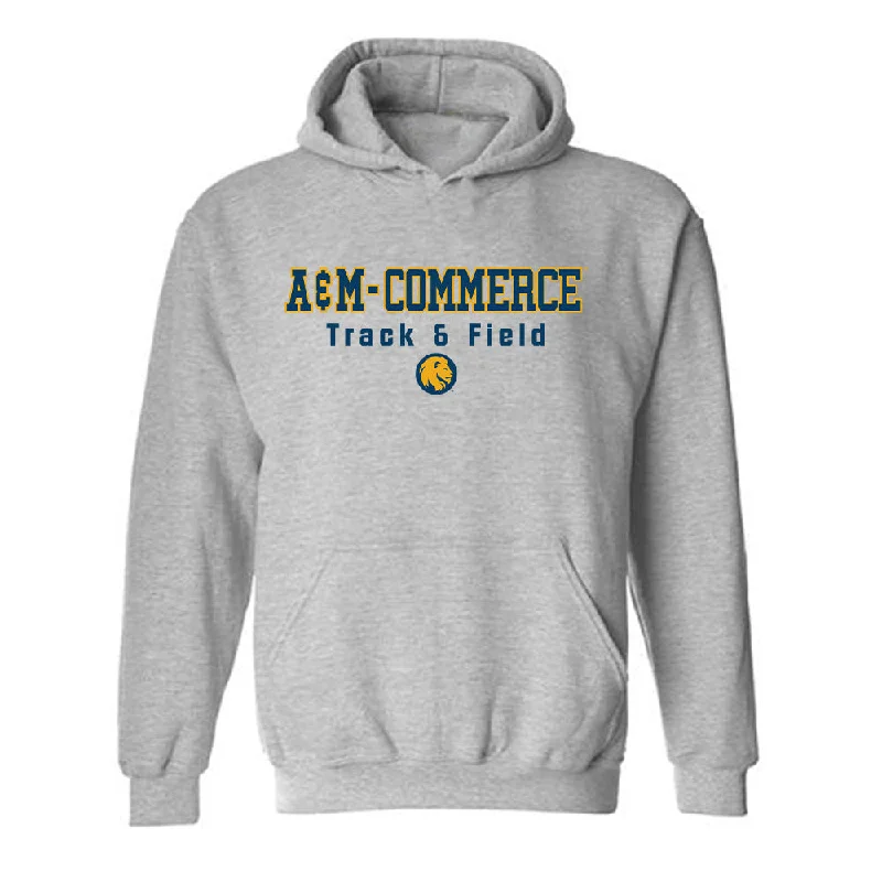 Texas A&M Commerce - NCAA Women's Track & Field : Kiara Brown - Classic Shersey Hooded Sweatshirt Hoodie with Strings Custom Fit Adjustable