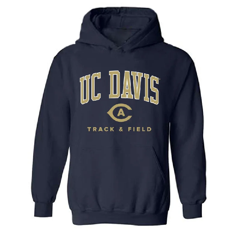 UC Davis - NCAA Women's Track & Field : Chinyere Egbuziem - Classic Fashion Shersey Hooded Sweatshirt Hoodie with Pastel Soft Subtle