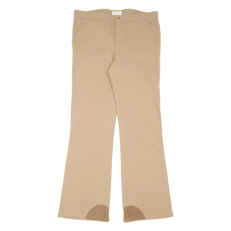 HENSON'S FINEST Trousers Beige Regular Bootcut Womens W31 L31 Trousers Modern Contemporary HENSON'S FINEST Trousers Beige Regular Bootcut Womens W31 L31 Trousers Modern Contemporary