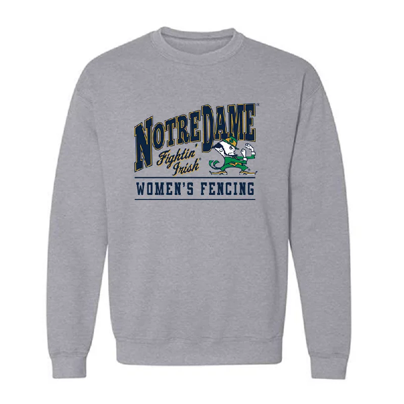 Notre Dame - NCAA Women's Fencing : Atara Greenbaum - Classic Shersey Crewneck Sweatshirt Hoodie with Hem Ribbing Snug Secure Notre Dame - NCAA Women's Fencing : Atara Greenbaum - Classic Shersey Crewneck Sweatshirt Hoodie with Hem Ribbing Snug Secure