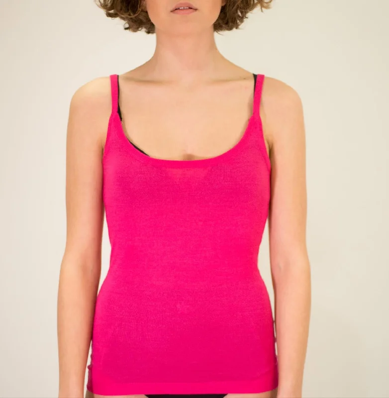 LA ROSE tank fucsia loose fit tank