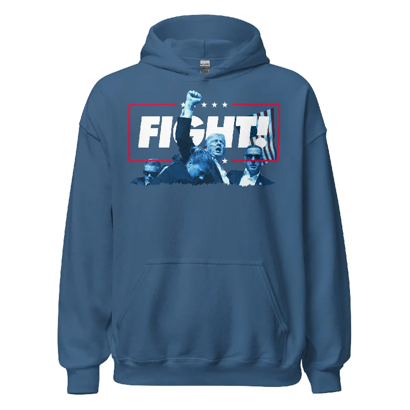 Trump Fight the Good Fight Unisex Hoodie Hoodie with Applique Textured Unique