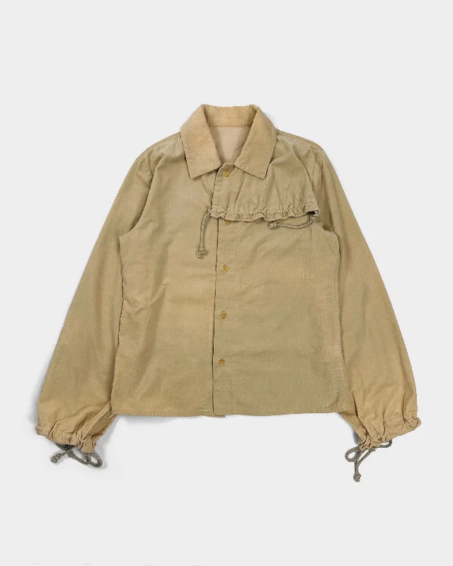 Yohji Yamamoto (Y's) Beige Light Jacket 1990's Rayon Fabric Velvet Fabric Corduroy Fabric