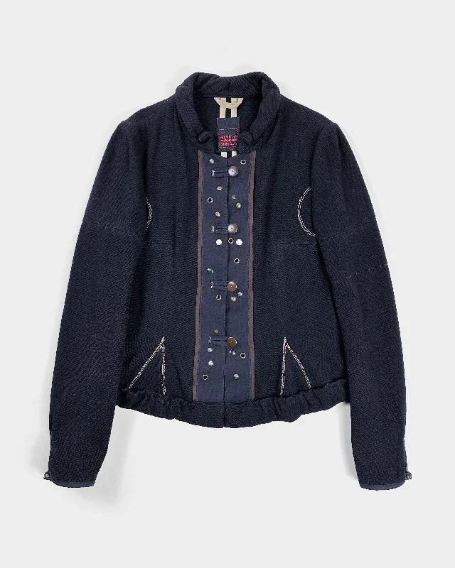 Marithé Francois Girbaud 18-Butons Wool Jacket 2000's Quilted Jacket Puffer Jacket Insulated Jacket