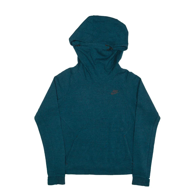 NIKE Hoodie Blue Pullover Womens M Cowl Neck Pullover