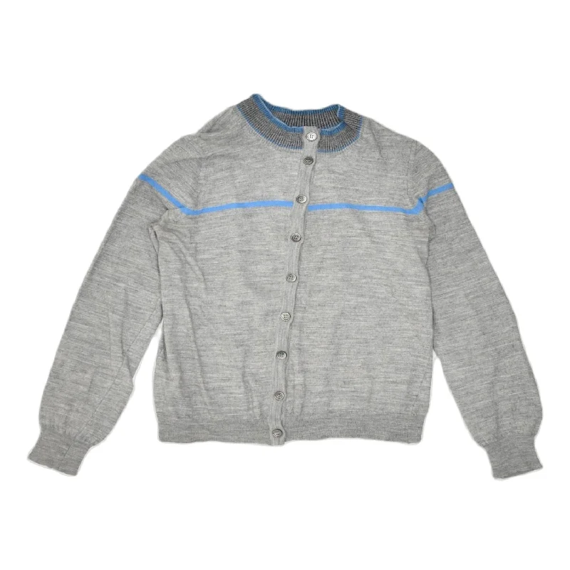 SALVATORE FERRAGAMO Womens Cardigan Sweater UK 8 Small Grey Wool Crew Neck V-Neck Turtle Neck SALVATORE FERRAGAMO Womens Cardigan Sweater UK 8 Small Grey Wool Crew Neck V-Neck Turtle Neck