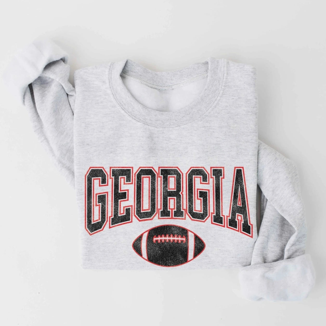 Georgia Football Adult Sweatshirt Hoodie with Slit Hem Functional Movement