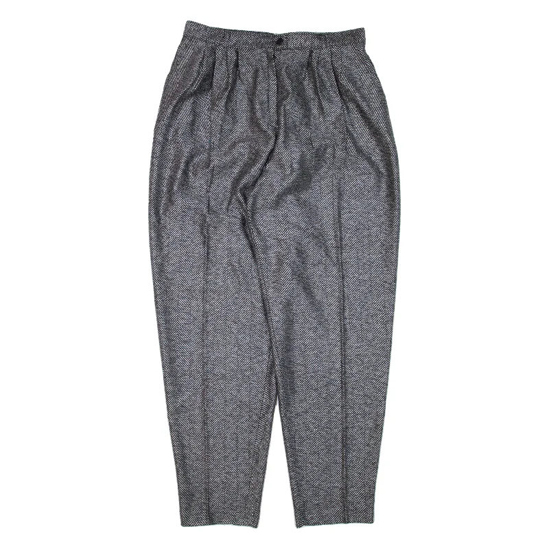 LADY BEAUTIFUL Pleated Trousers Grey Loose Tapered Womens W30 L30 Chinos Cotton Straight Leg LADY BEAUTIFUL Pleated Trousers Grey Loose Tapered Womens W30 L30 Chinos Cotton Straight Leg