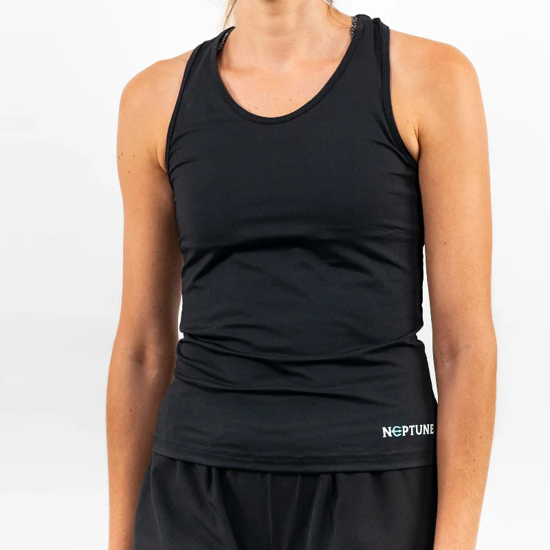 FTT Performance Tank Black teal tank top