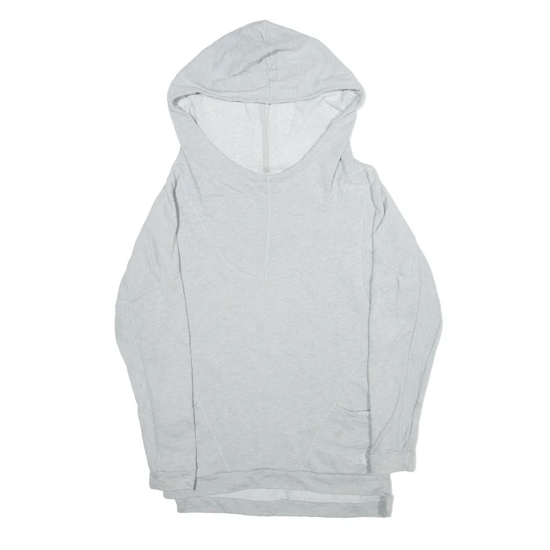 THE NORTH FACE Hoodie Grey Pullover Womens M Crew Neck Wool
